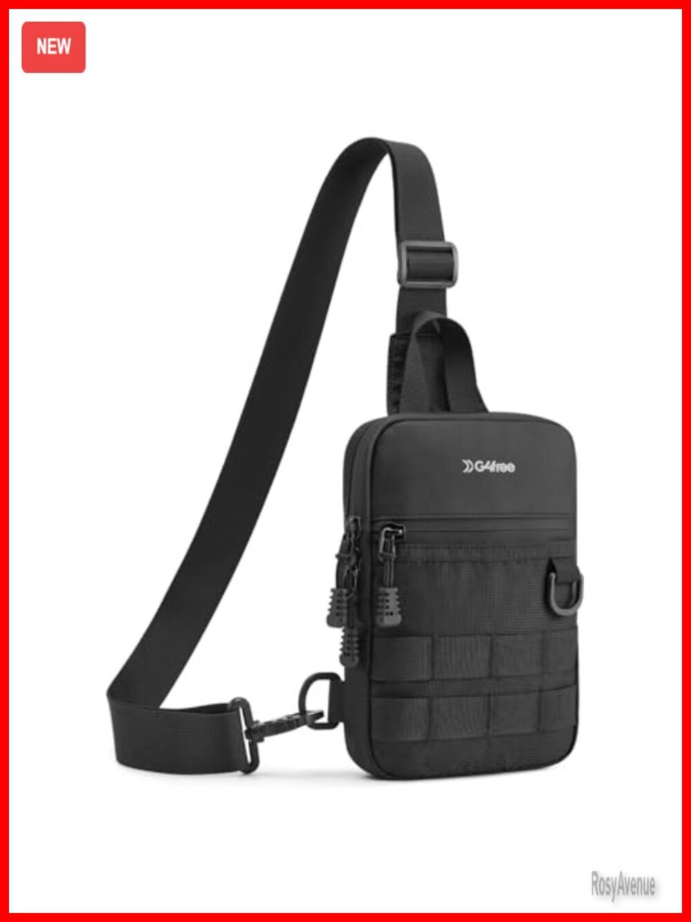 Mini Tactical EDC Chest Bag, Water-Resistant Nylon Small Crossbody Sling